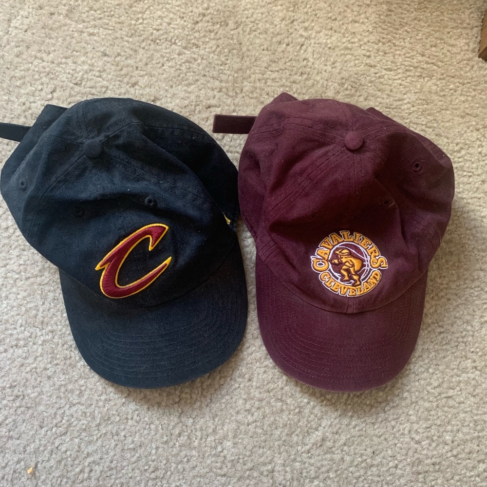 Two Cleveland Cavaliers hats